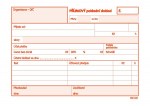 Příjmový pokladní doklad pro podvojné účetnictví plátce A6 nepropis
